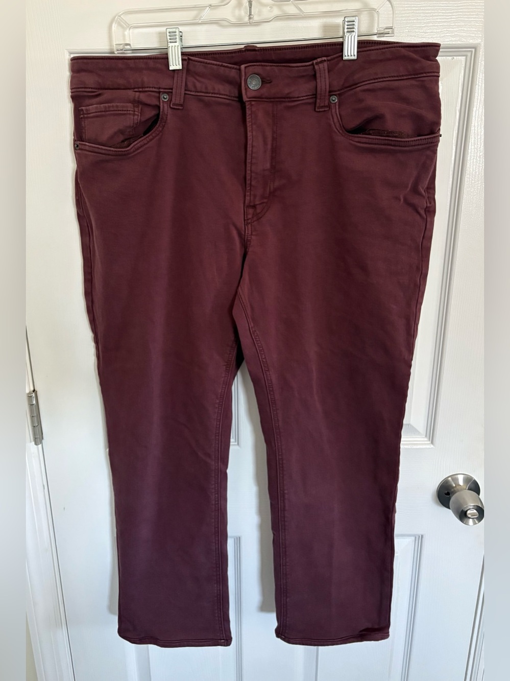 Buffalo Men’s Jeans 36 x 30 Straight/Six- We Are Denim Burgundy